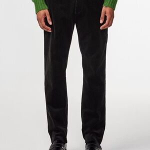 NN07 No Nationality Theo Tapered Leg Corduroy Slim Fit Pants in Dark Army